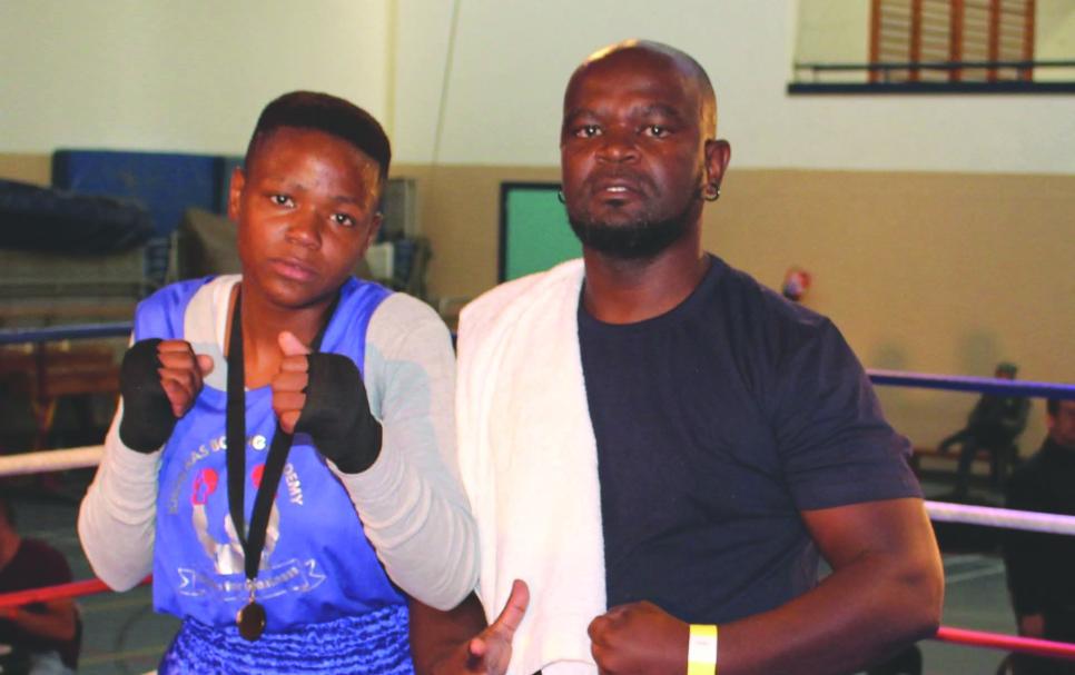 Erika Grosscella Nawasea with her coach Claudius Matsuib.