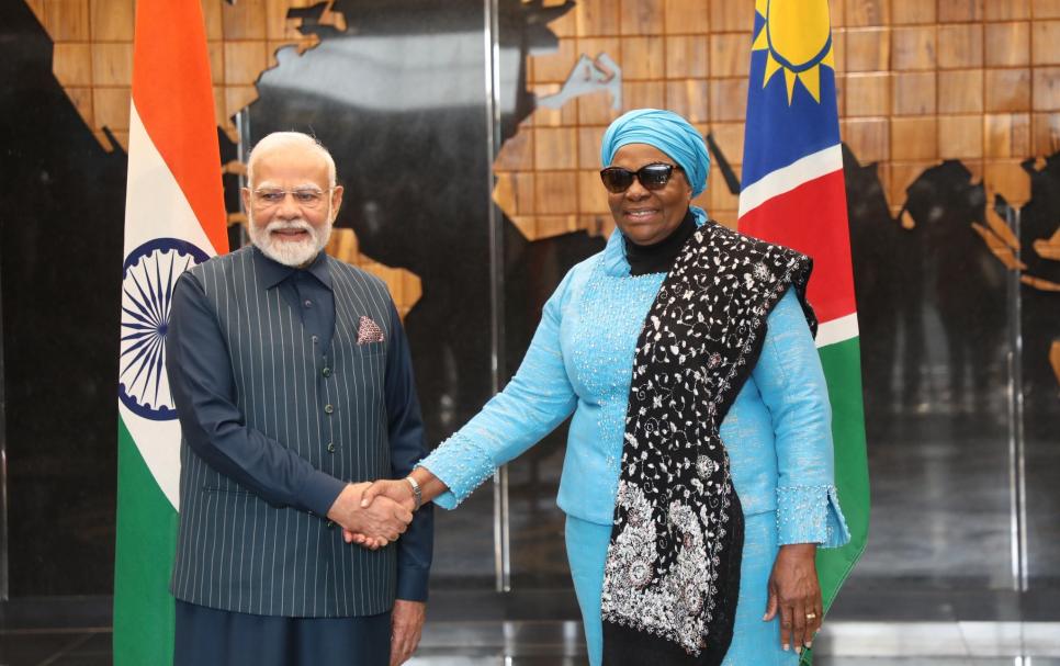 President Netumbo Nandi-Ndaitwah and India's Prime Minister Narendra Modi
