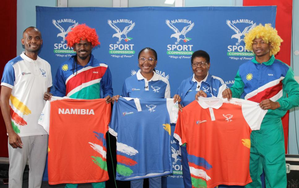 Emma Theofelus(Minister of MICT, middle) and AgnessTjongarero(Minister of Sport, second from right)